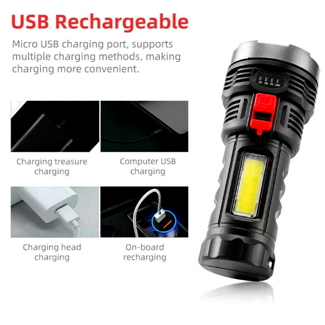 Rechargeable LED Torch Tactical Flashlight Lantern 999000000 LM Waterproof