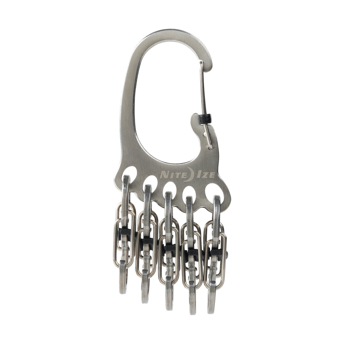 Stainless Steel Key Rack with Locking Carabiner and MicroLocks - Organization Tool