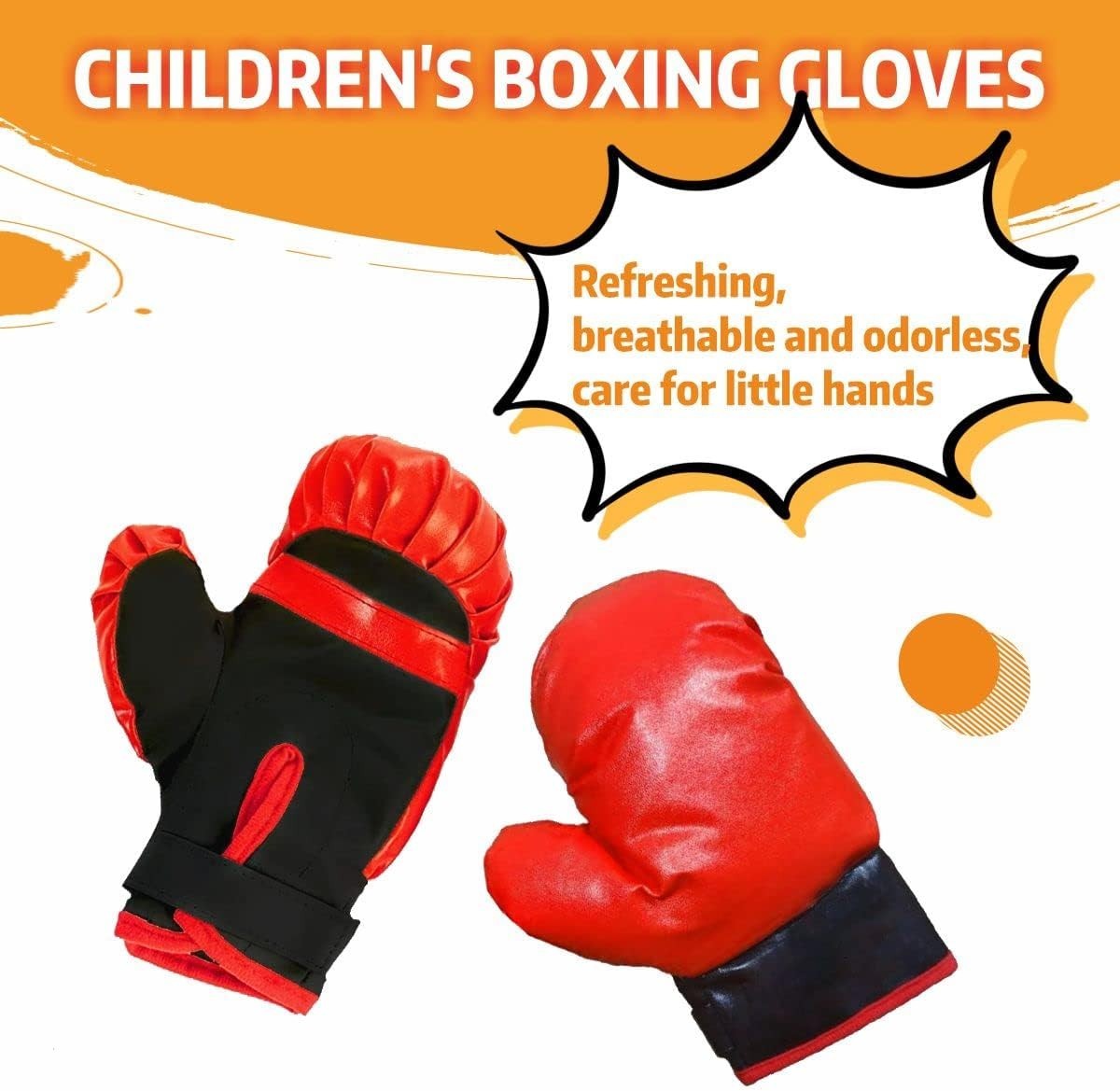 Kids Boxing Set with Punching Bag, Gloves & Wraps – Durable Adjustable Stand (34-44 in) Kids Toy