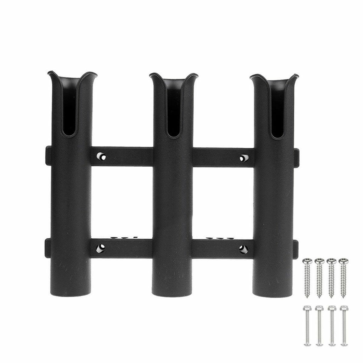 3 Tube Plastic Fishing Rod Holder Rack for Boat Car RV with Tool Slots