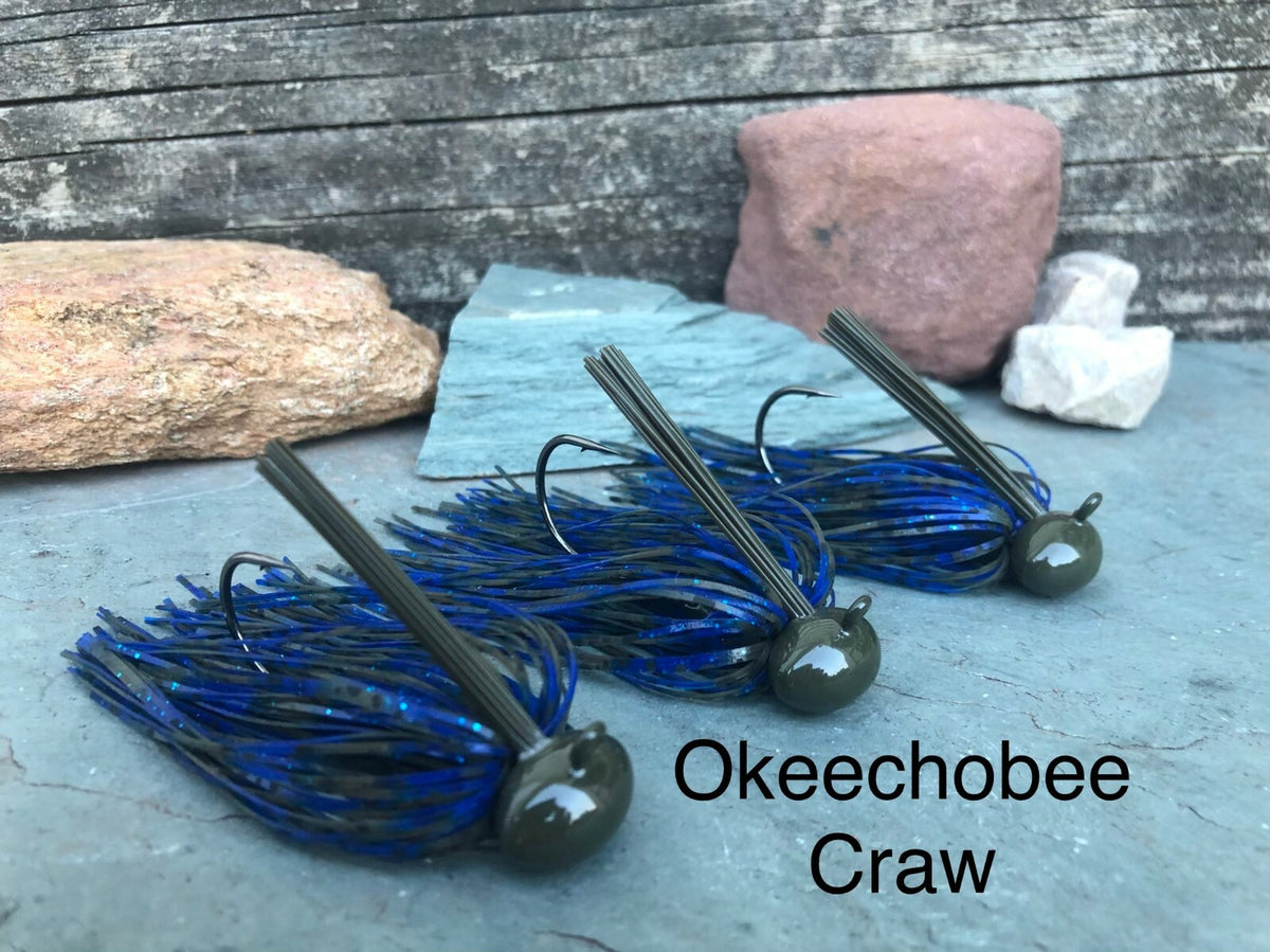 Bass Fishing Football Jigs Set - Multiple Colors & Weights