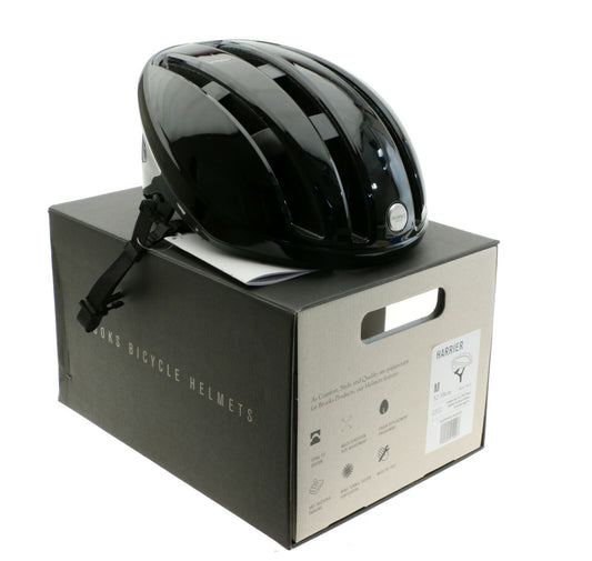 Medium Bicycle Helmet - Lightweight Road Cycling Safety Gear, Black Glossy