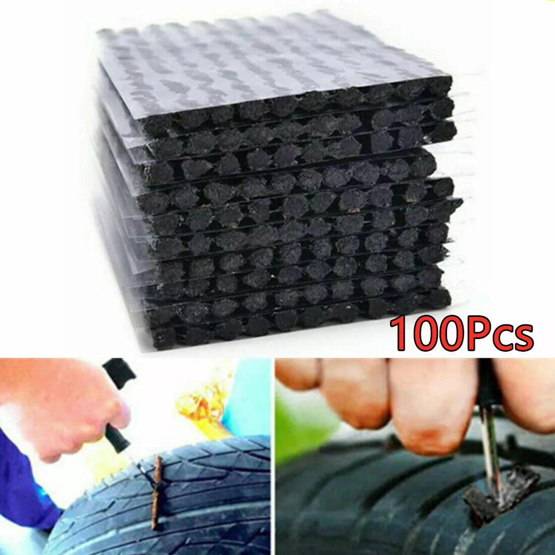100Pcs Tire Repair Plugs Car Tubeless Puncture Seal Strip Kit