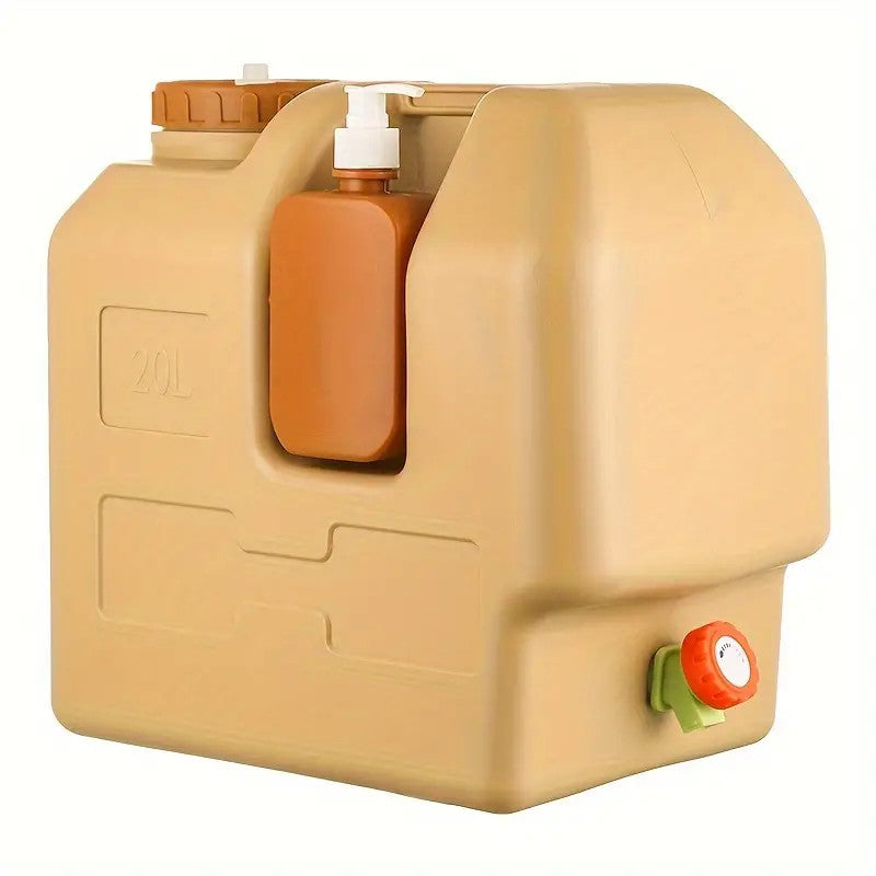 20L Emergency Water Container with Spigot - 5 Gallon Portable Water Storage Jug