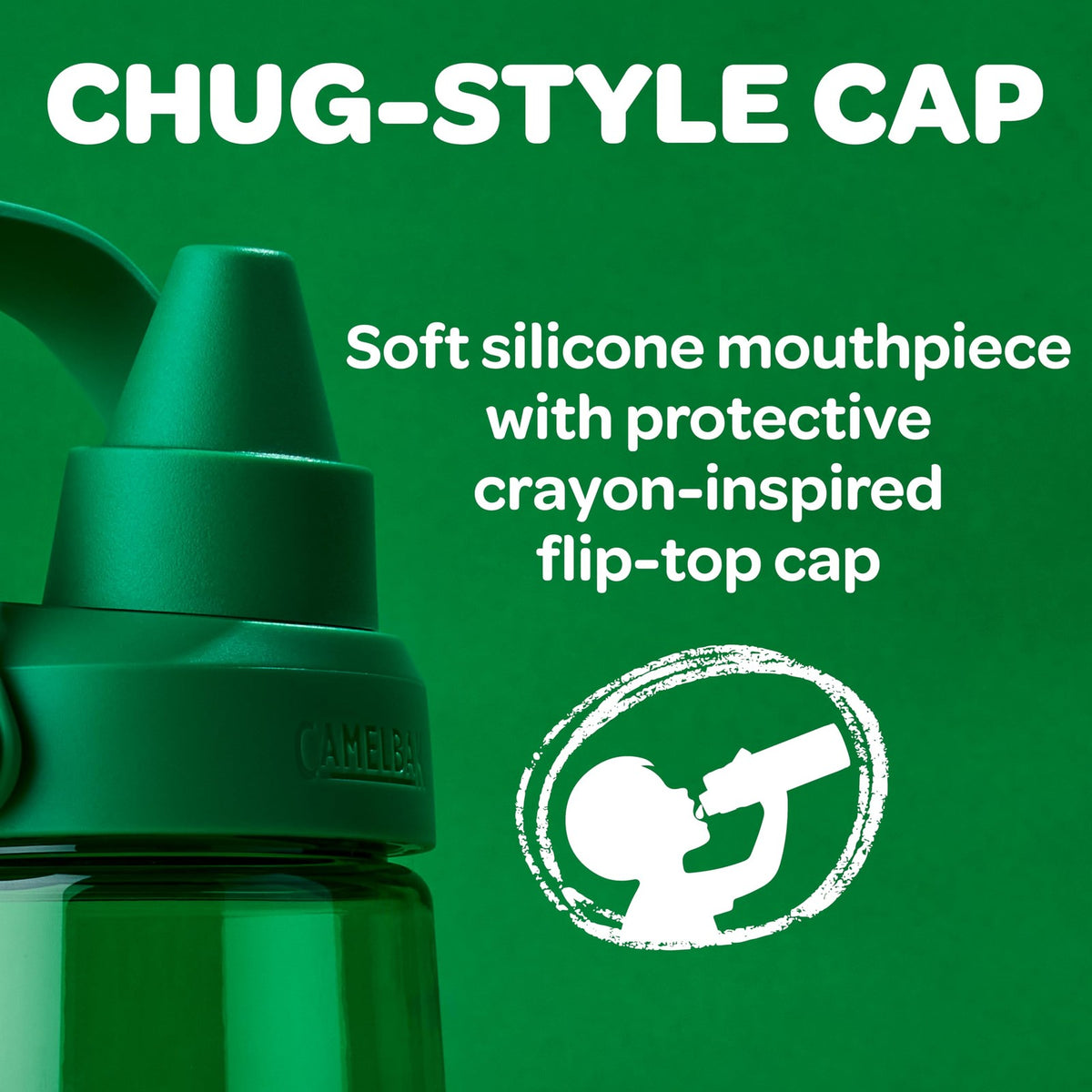 25oz Green Fast Flow Water Bottle with Chug Lid - Durable Tritan Material