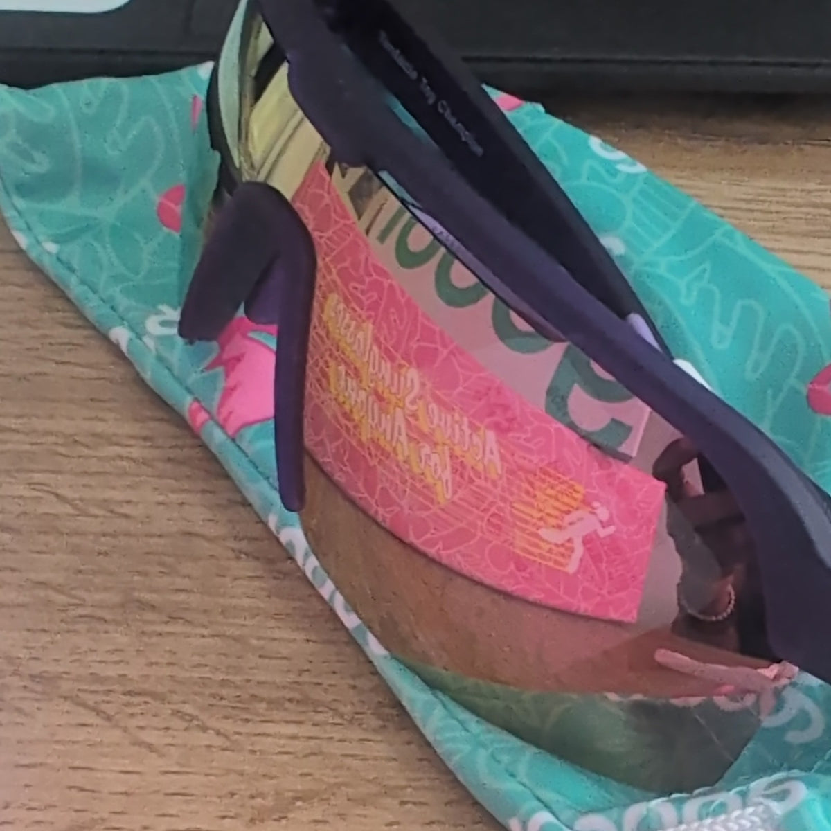 Cycling Sunglasses UV400 Mirrored Pink Lens Purple Shield Sport Eyewear