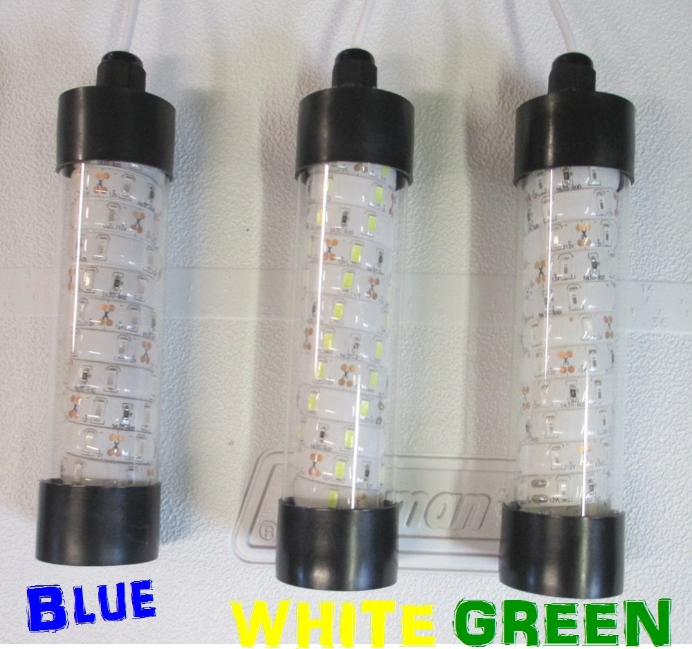 12V Underwater LED Fishing Light for Night Crappie & Marine Use - Multiple Colors