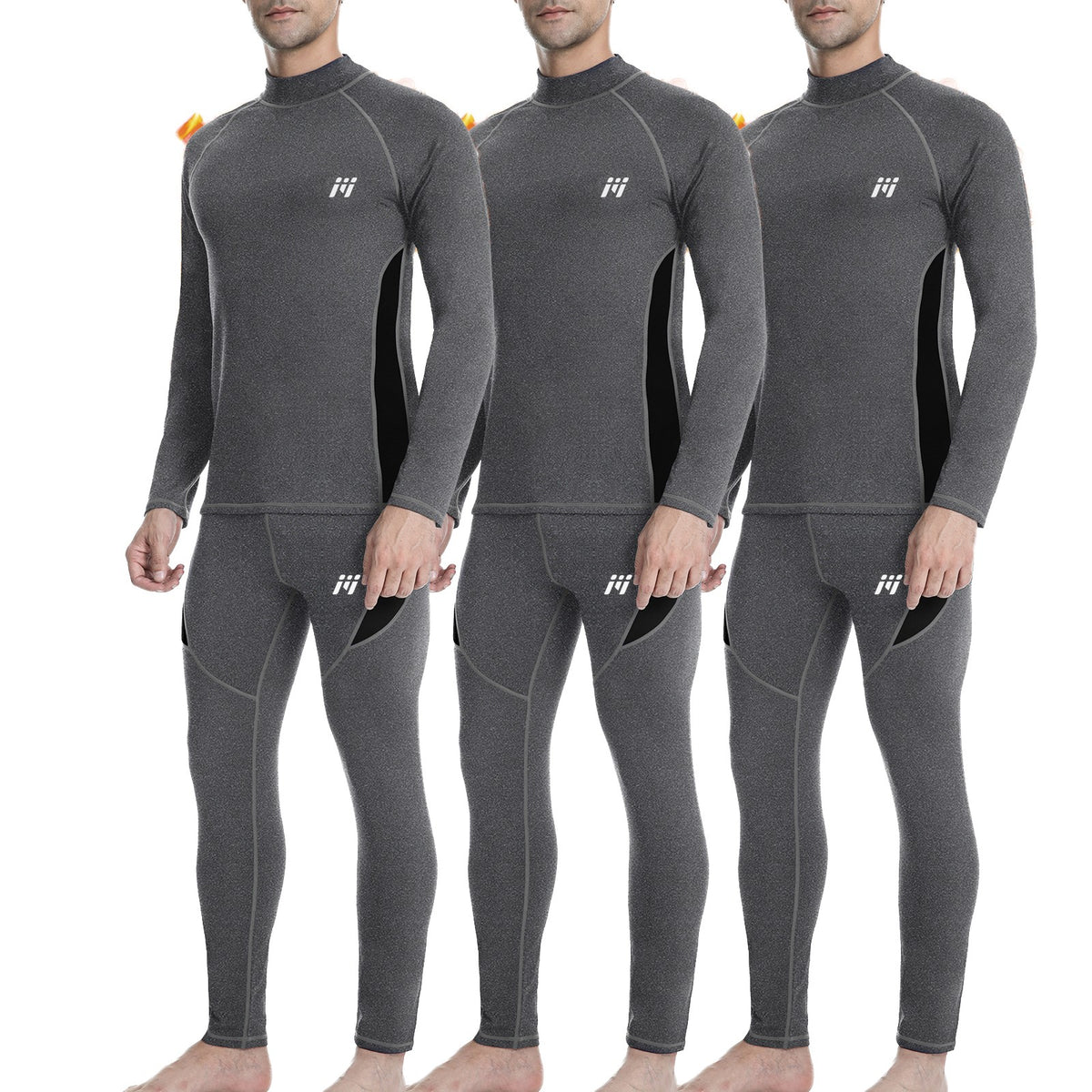 Men's Thermal Underwear Set Fleece Long Johns Base Layer Winter Warmth