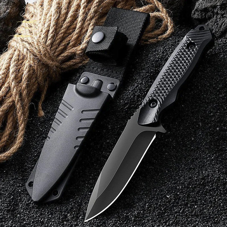 Outdoor Camping & Hunting Pocket Knife with Sheath - High Hardness Steel