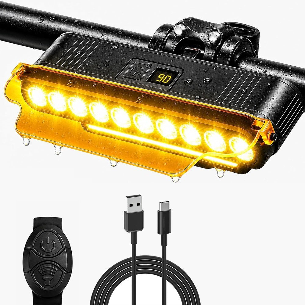 4000mAh Waterproof USB Rechargeable Bike Headlight with Remote Control