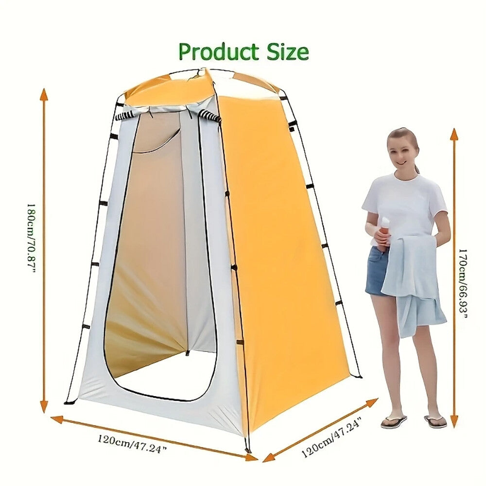 Portable Privacy Shower Tent & Folding Toilet for Outdoor Camping