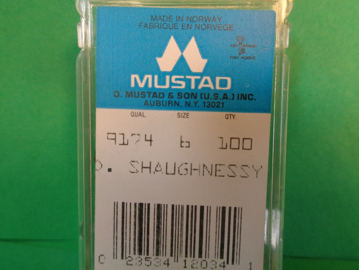 Mustad Size 6 O'Shaughnessy Fishing Hooks - Bronze, 100 Count