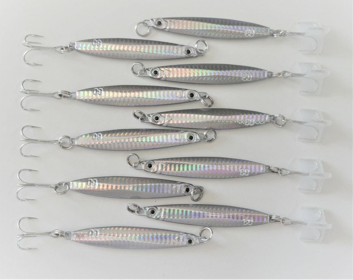 Saltwater Fishing Jigs 60g/2oz Metal Knife Sniper Vertical Lures - Multiple Pieces