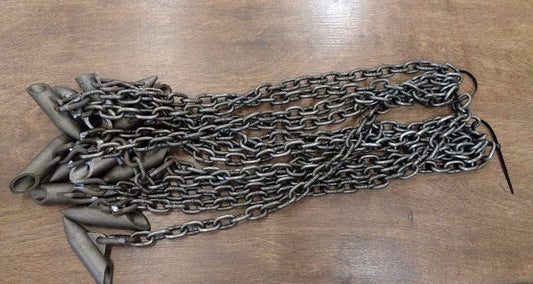 Heavy Duty Earth Anchors Set of 12 with Chain & Chain Link Hooks for Ground Stabilization