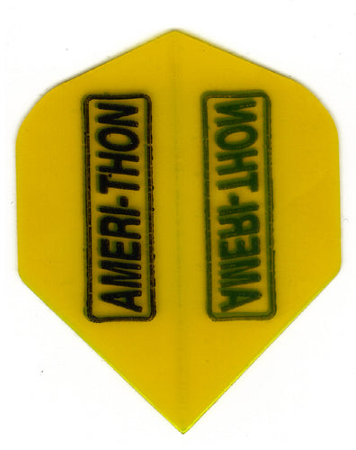 Amerithon Dart Flights-5 Black with Yellow Background Sets