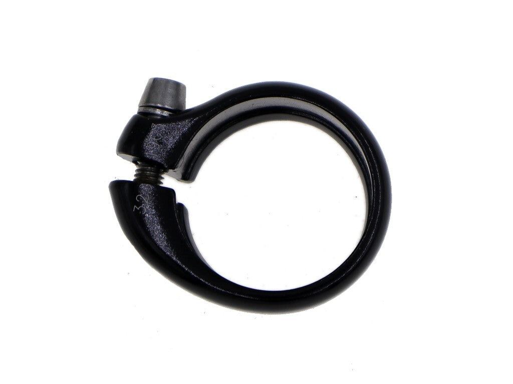 32mm Alloy Bike Seat Post Clamp with Bolt for Seattube - Black