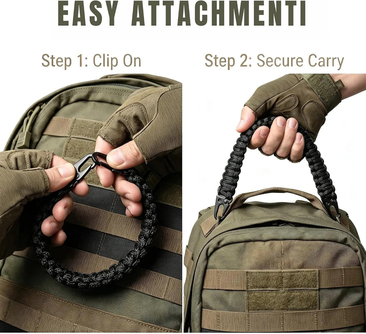 Heavy Duty Paracord Handle for Camping and Outdoor Gear, Universal Fit