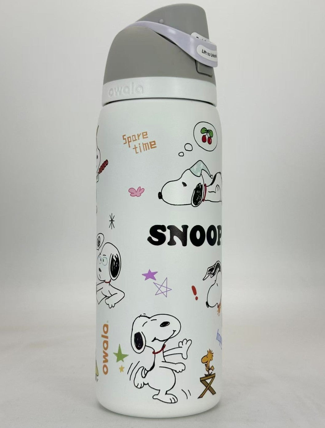 32oz Stainless Steel Insulated Water Bottle with Flip Lock - White