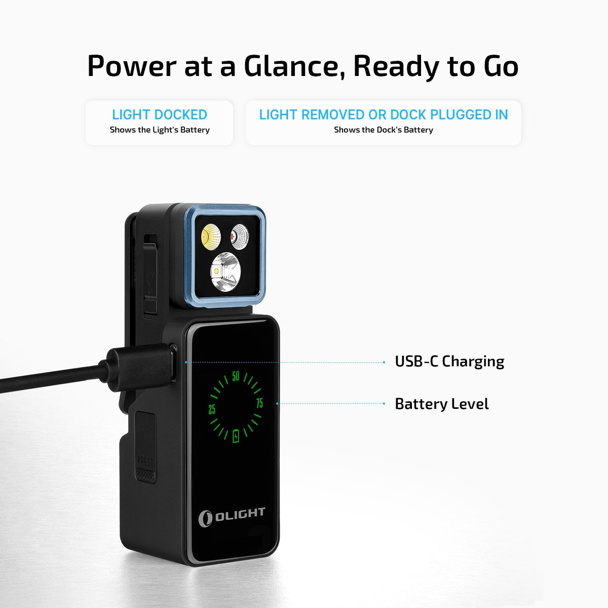 Rechargeable Clip Light with Multiple Modes and Magnetic Mount - 530 Lumens