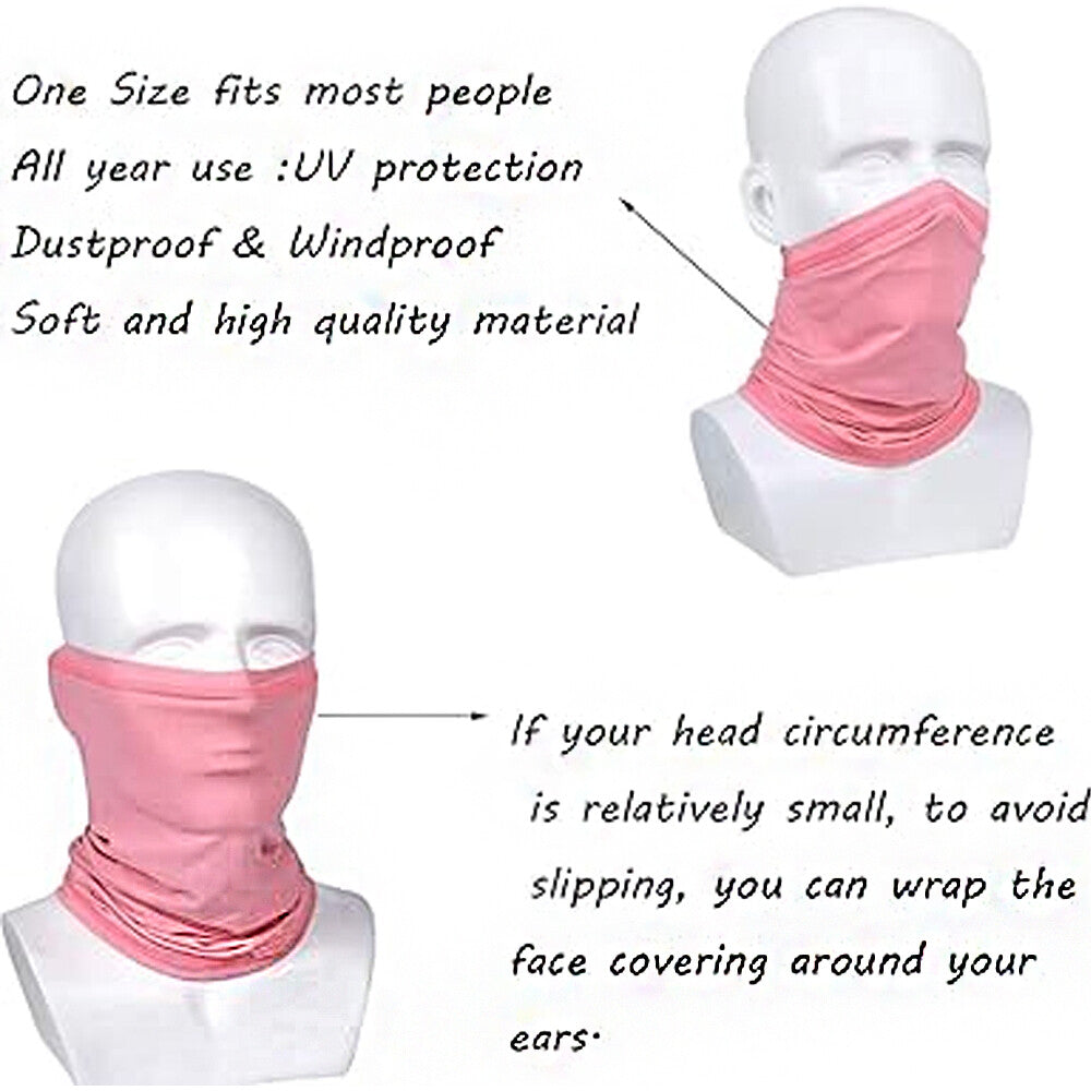 UV Sun Protection Face Mask Neck Gaiter - Breathable, Lightweight for Men Women