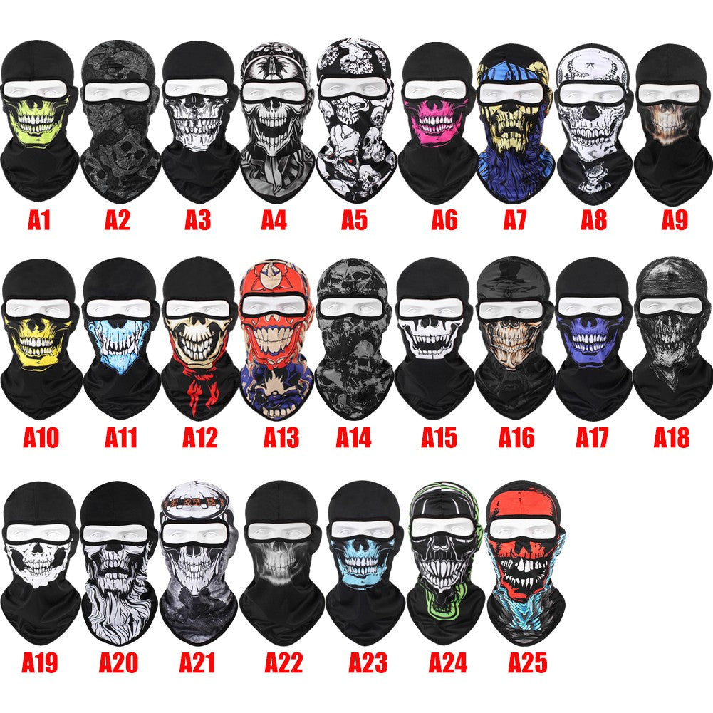 3D Ghosts Skull Balaclava Cycling Motorcycle Face Mask Halloween Cosplay