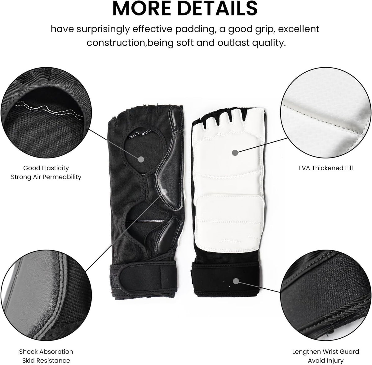 Martial Arts Sparring Gloves and Foot Protectors Set for Men Women - High-Quality Leather