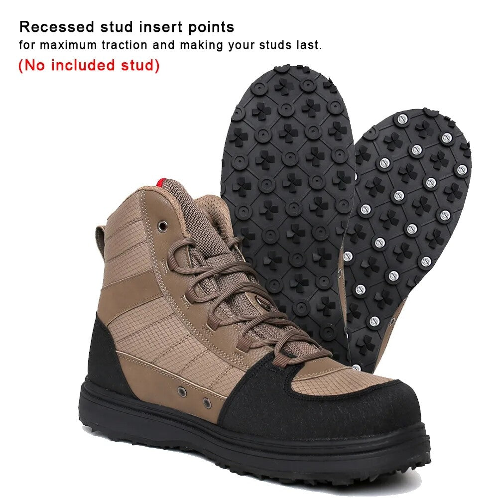 Wading Boots for Fishing and Hunting with Rubber Sole - Multiple Sizes