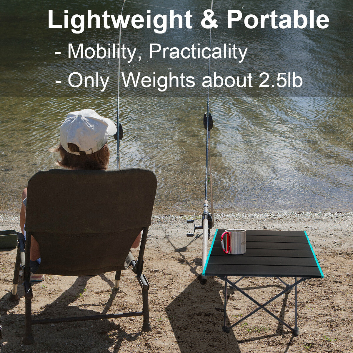 Portable Folding Camping Table Aluminum Outdoor Picnic & BBQ Surface