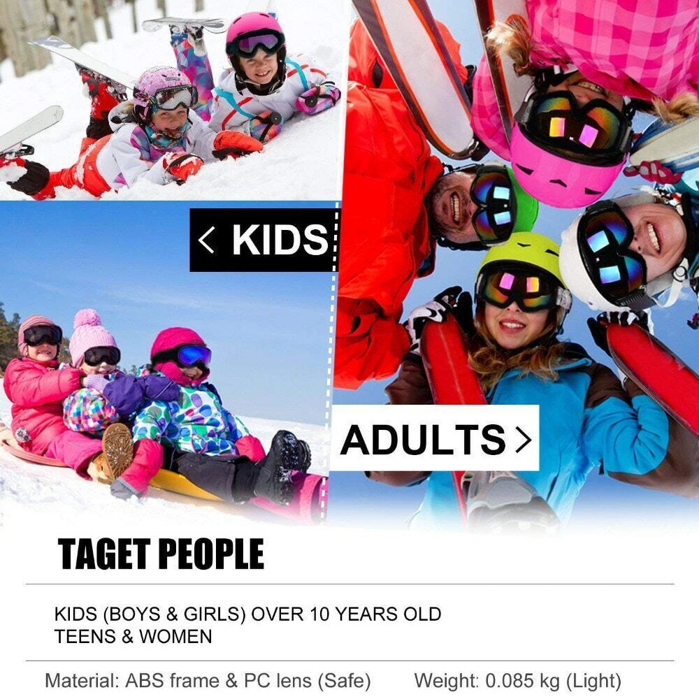 Winter Snow Sport Goggles UV Protection for Ski Snowboard Snowmobile