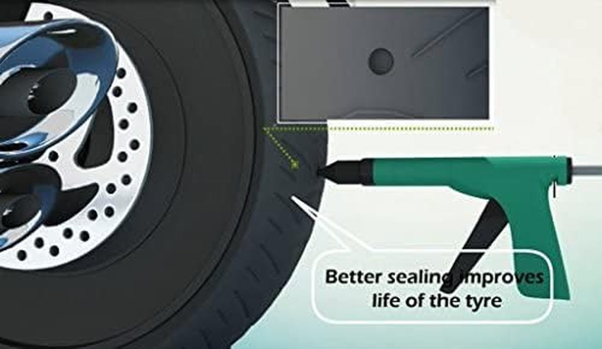 Tubeless Tire Puncture Repair Kit with Mushroom Plugs for Cars and Motorcycles