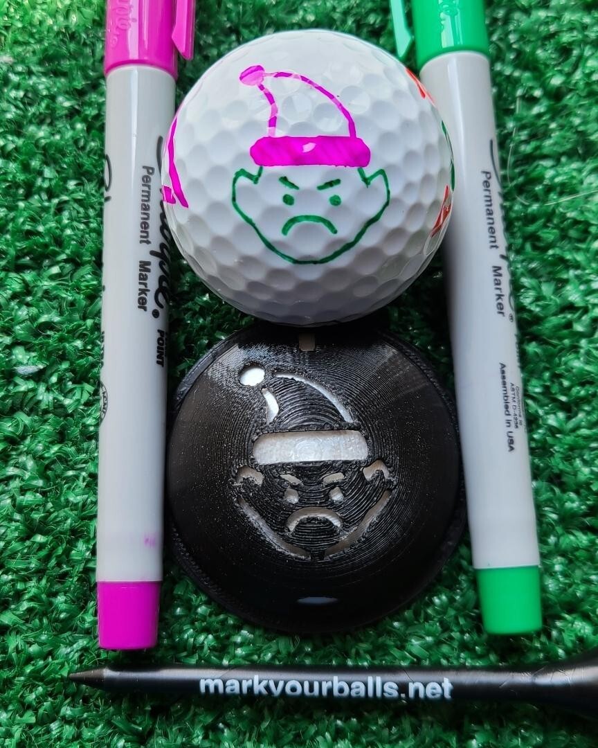Custom Golf Ball Marker Stencil with Alignment Line & Circle | Personalize Your Golf Accessories