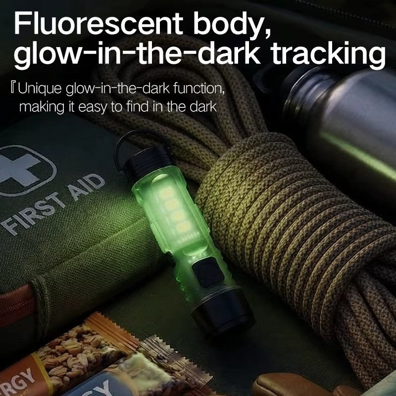 USB Rechargeable Mini LED Flashlight Keychain Torch - Bright Portable Tool