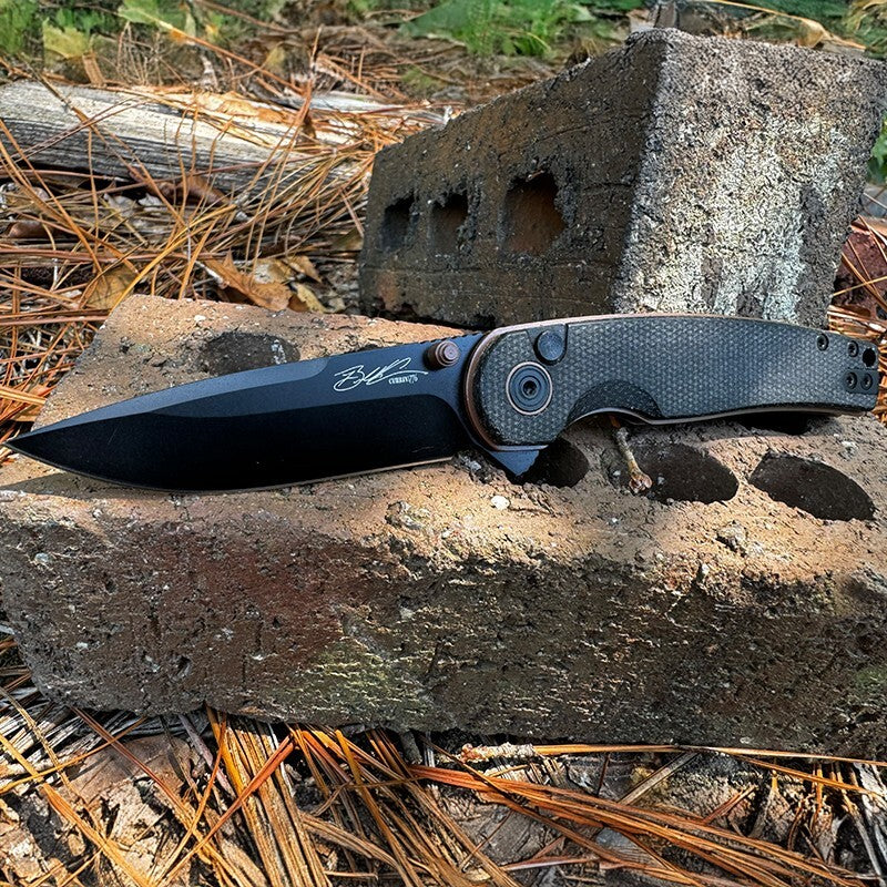Folding Knife with 3-Inch K110 Steel Blade & Micarta Handle