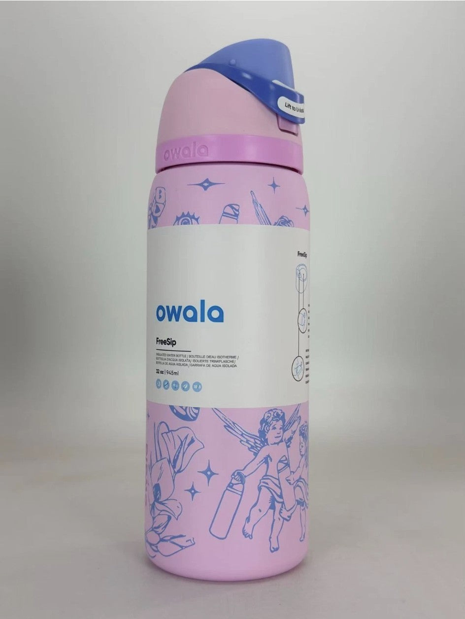 32oz Stainless Steel Water Bottle with Leak-Proof Lid Pink Cupid