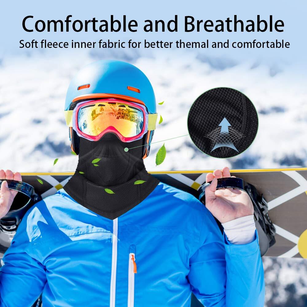 Winter Full Face Ski Mask - Windproof Fleece Balaclava for Cold Weather