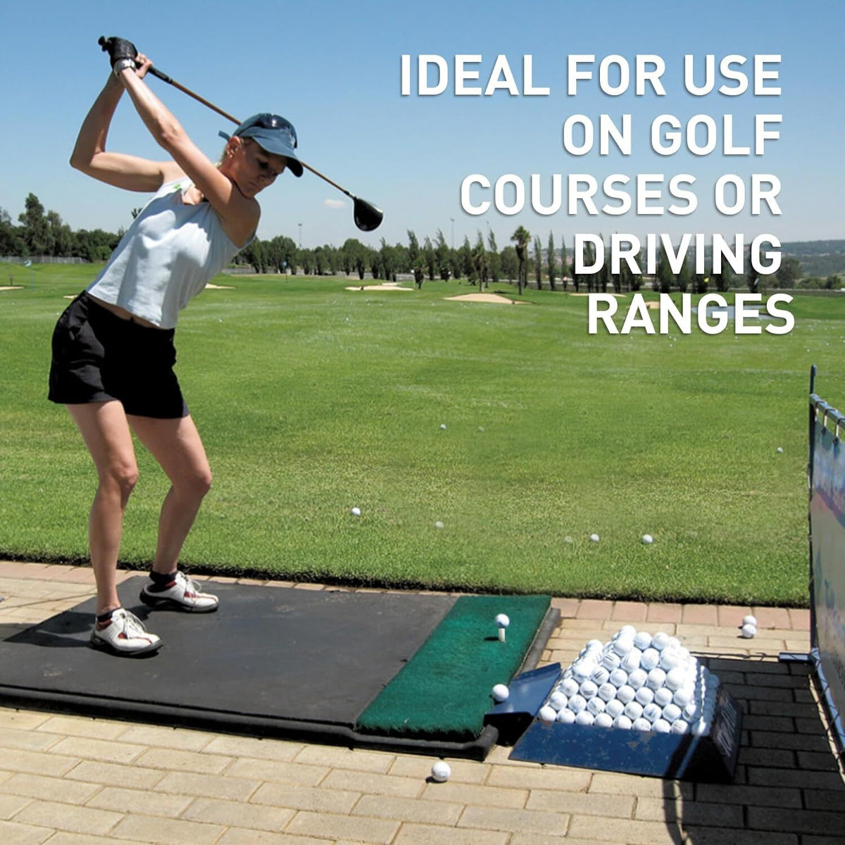 Rubber Golf Tees Set with Different Heights - Tee Holder for Driving Range & Practice