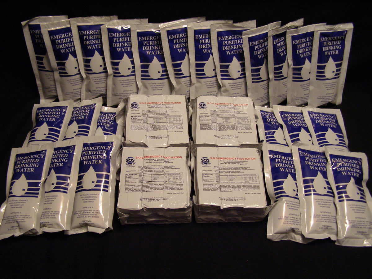 Emergency Food and Water Supply Kit for 4 Persons 72-Hour Survival Gear