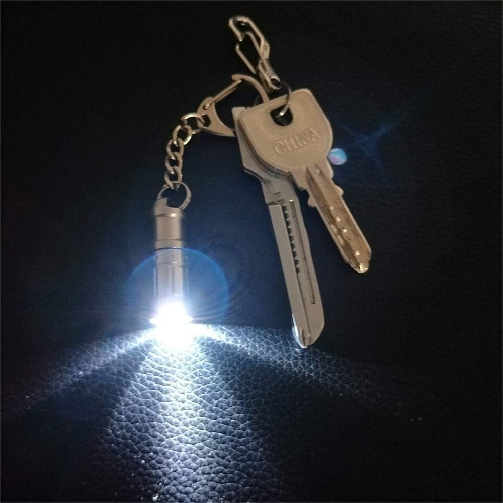 Mini LED Keychain Flashlight - Tiny Portable Safety Light 15 Lumens