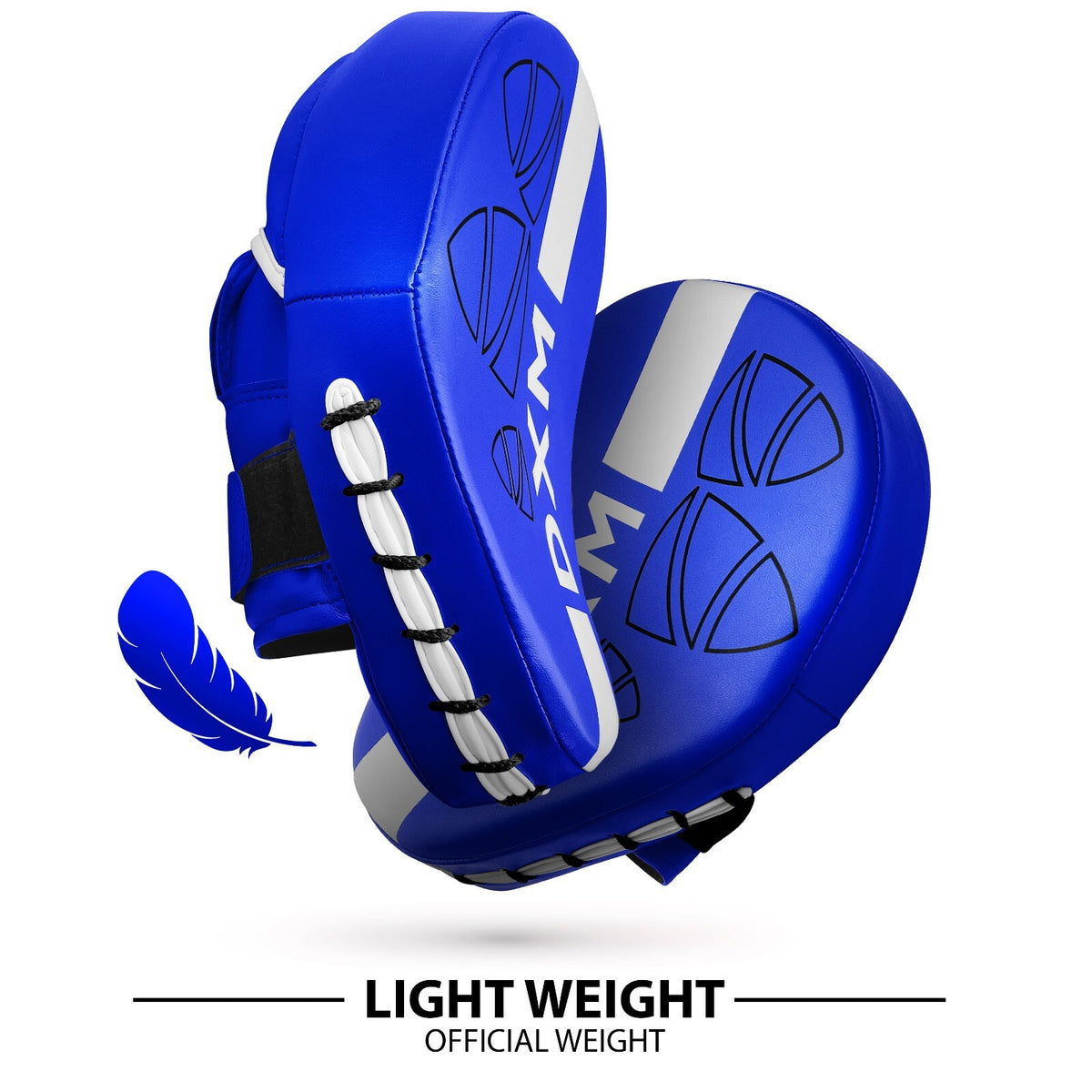Boxing Focus Punch Mitts for MMA, Kickboxing, Muay Thai Training - Blue & White