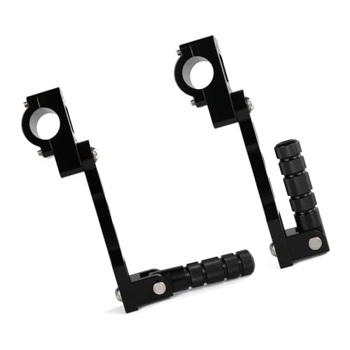 Universal Motorcycle Highway Pegs for 22-28mm Crash Bars - Aluminum Support