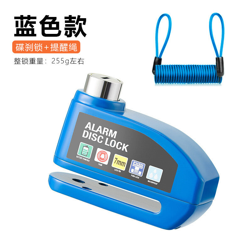 Motorcycle Anti-Theft Disc Lock with Alarm Waterproof 6mm Lock Pin