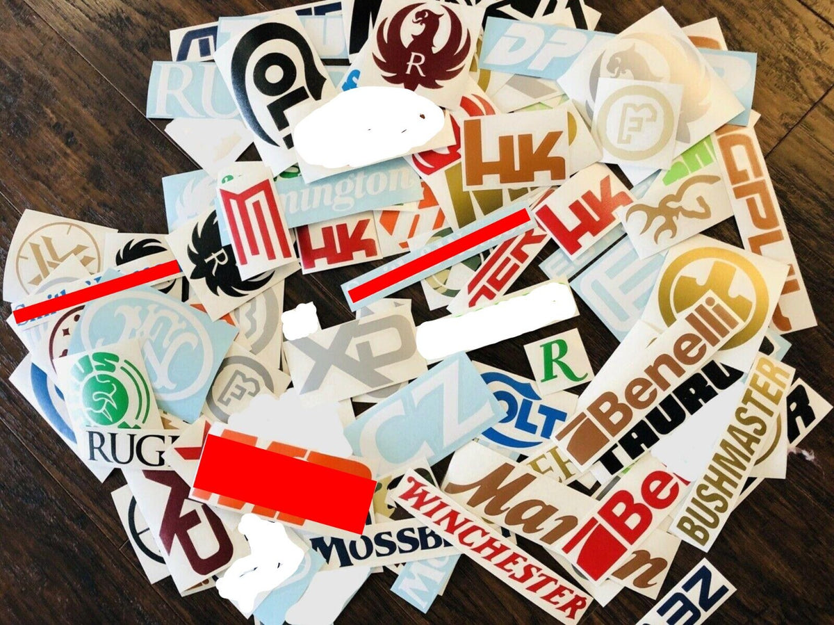 15-Pack Gun & Hunting Rifle Pistol Military Sticker Decal Set - Random Brands