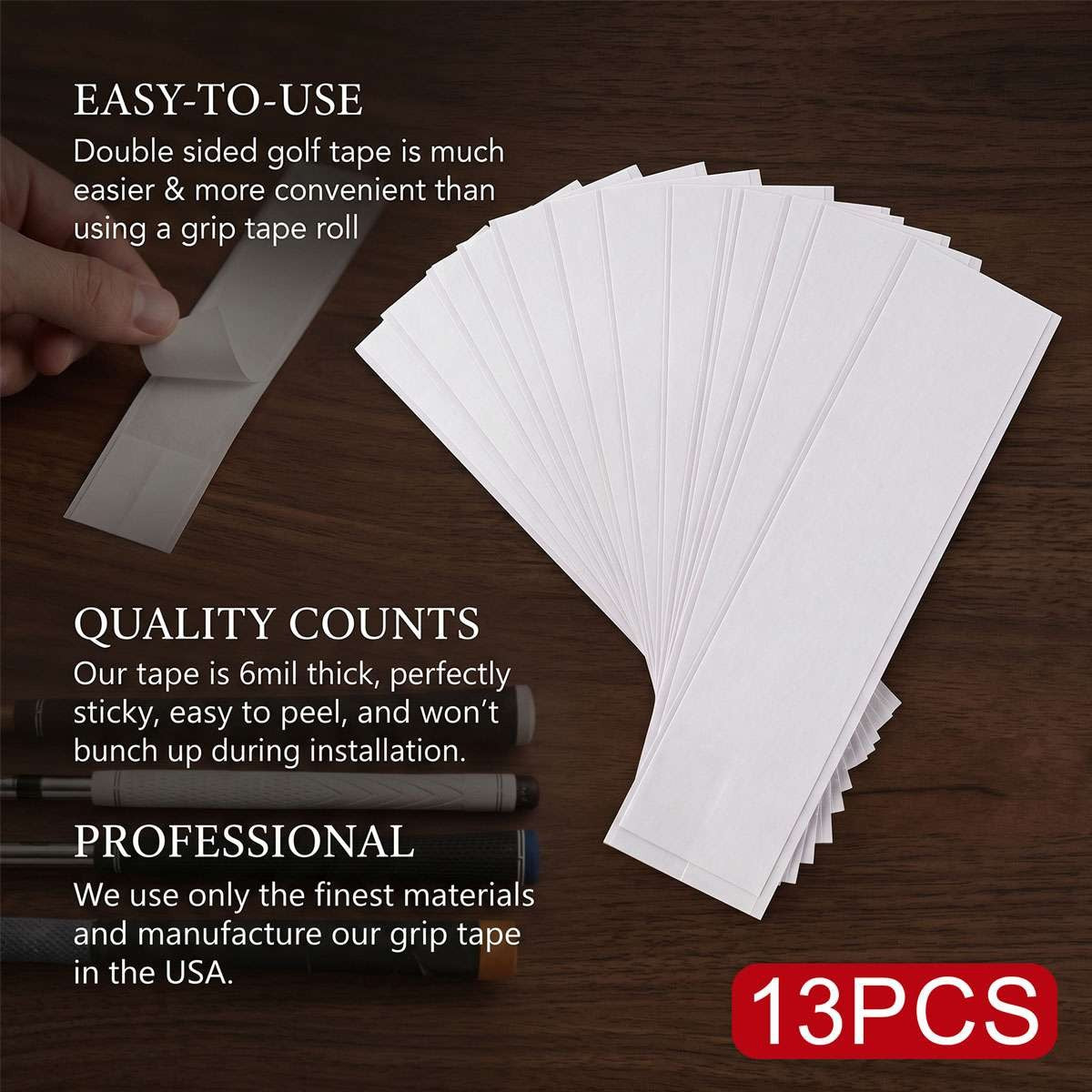 Golf Club Grip Kit with Double-Sided Tape and Removal Tools