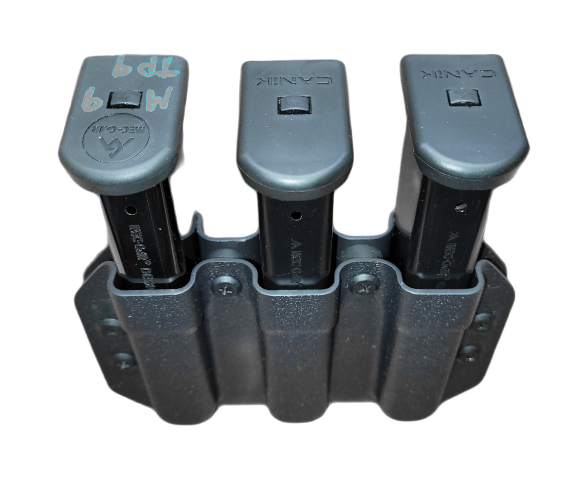 Triple Magazine Carrier for 9mm Double Stack Magazines - Canik, Walther, M9