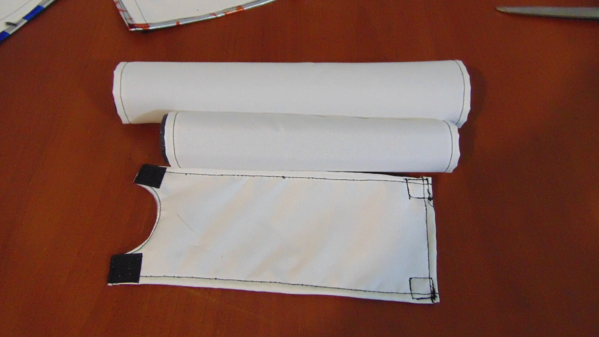 White BMX Handlebar Top Tube Pad Set - Cycling Bike Foam Guards