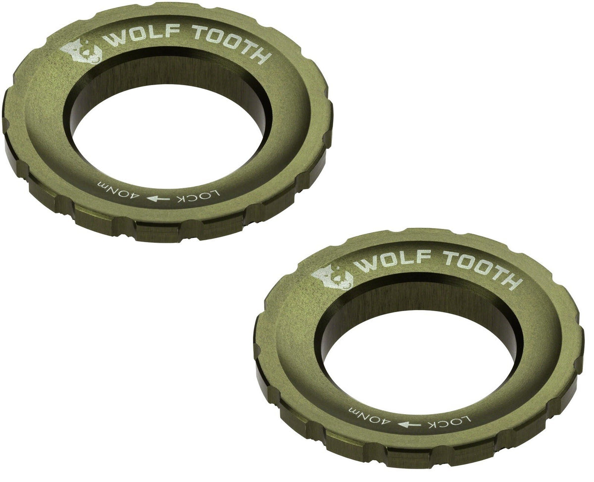 2 Pack Bicycle CenterLock Rotor Lockring Set - External Splined Aluminum