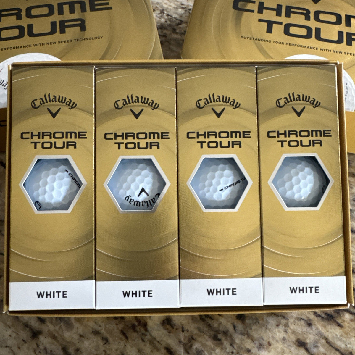 Callaway Chrome Tour White Golf Balls 3 Dozen - New