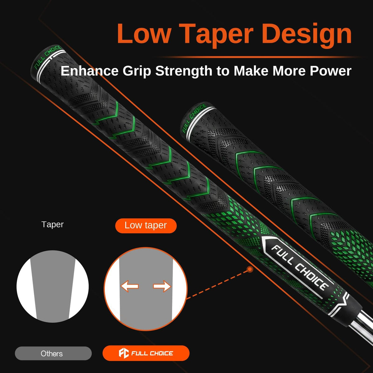 Golf Club Grips 13 Pack High Traction Rubber Midsize & Jumbo Options