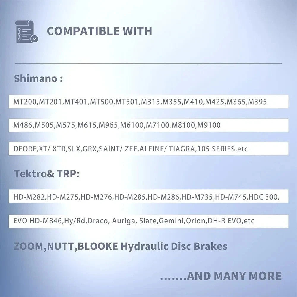 60ml Mineral Oil for Hydraulic Disc Brake Bike Fluid - Compatible with Shimano Tektro