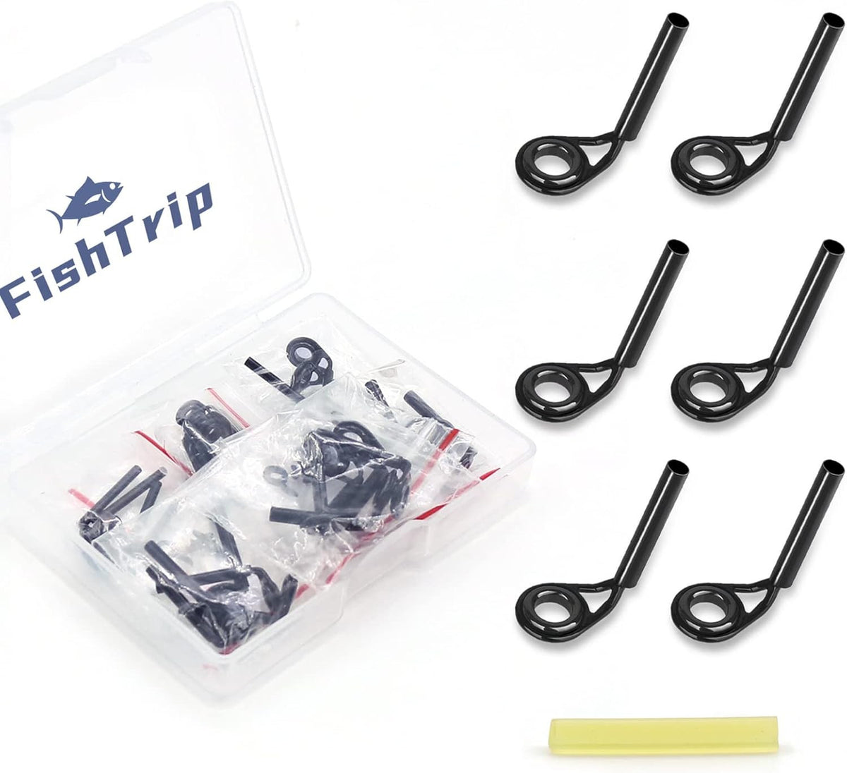 Fishing Rod Tip Repair Kit - Micro Rod Guides for Baitcasting & Ice Fishing